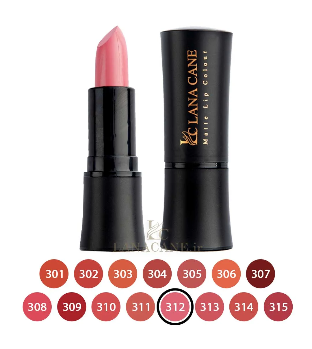 رژ لب جامد لاناکین شماره 312 مدل  MATT LIP COLOUR