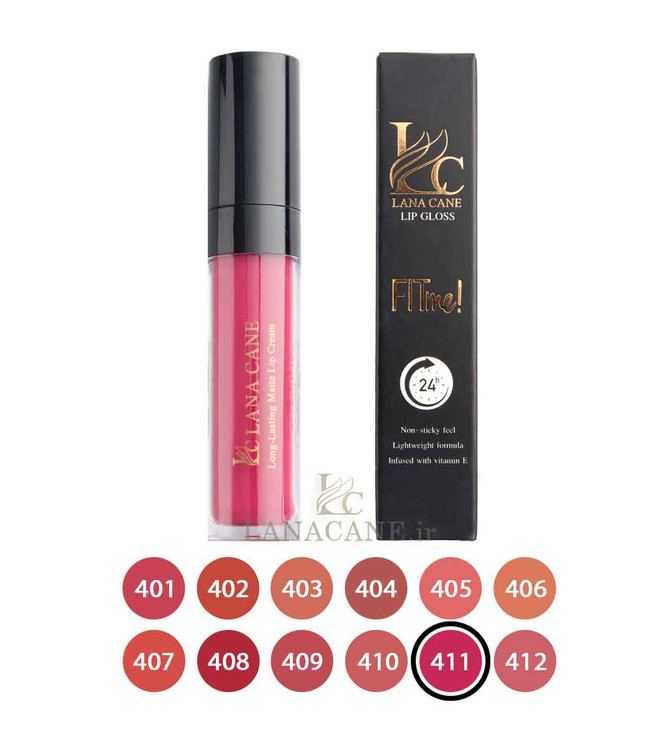 رژ لب مایع لاناکین شماره 411