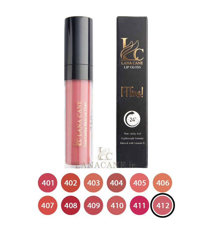 رژ لب مایع لاناکین شماره 412